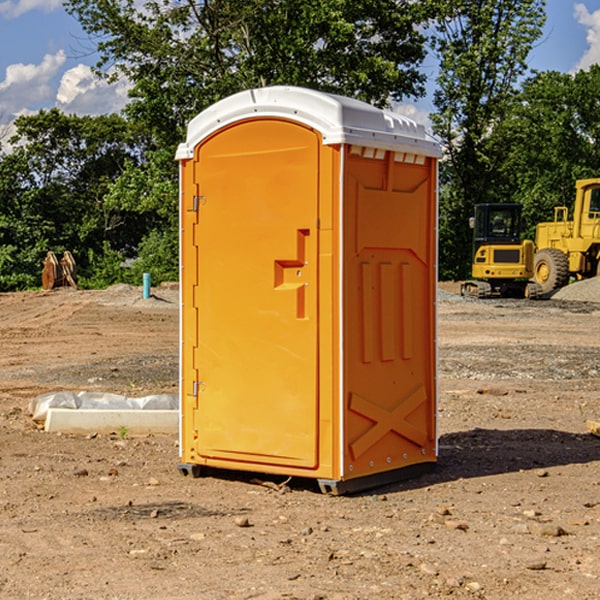 how often are the portable restrooms cleaned and serviced during a rental period in Lake Darby OH